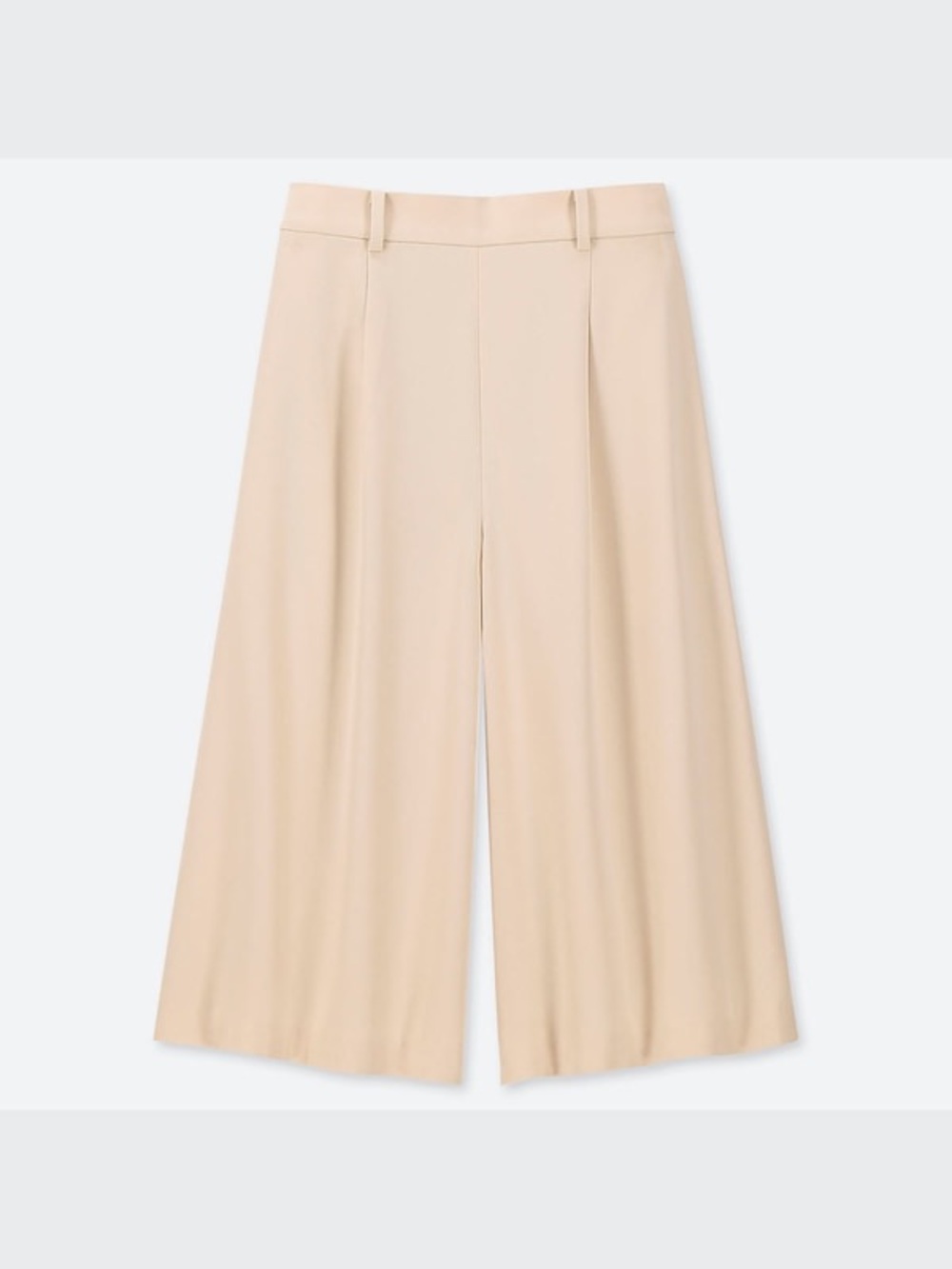 UNIQLO Drape Wide-Leg Cropped Pants Size M Cream